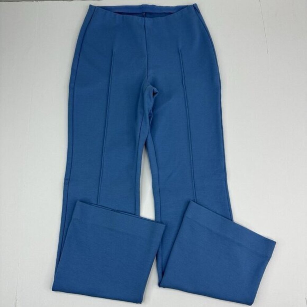 Everlane Women Dream Kick‎ Pant Blue Mid Rise Pintuck Flare XS